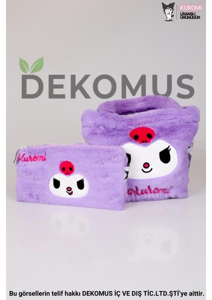 DEKOMUS İLE LİSANSLI YENİ SEZON KUROMI PELUŞ BASIC EL ÇANTASI VE KOL ÇANTASI 2'LİSİ