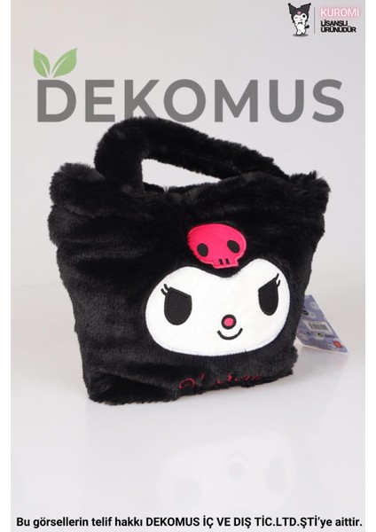 DEKOMUS İLE LİSANSLI YENİ SEZON KUROMI PELUŞ BASIC EL ÇANTASI VE KOL ÇANTASI 2'LİSİ