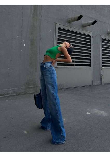 High Waist Wide Leg Jean Yüksek Bel Jean 38 fırsatları