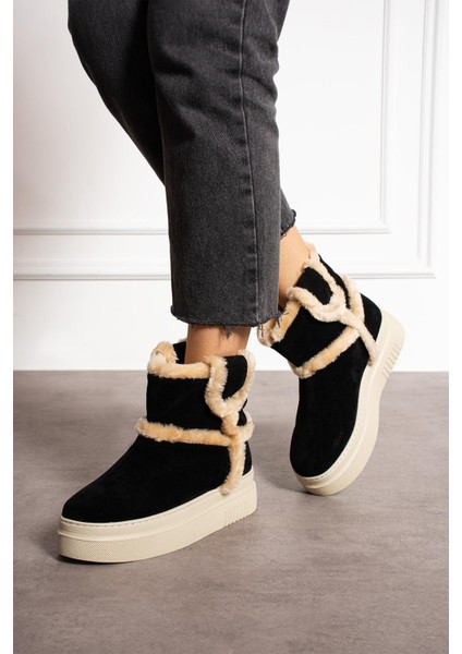 Luka Kadın Bot Içi Kürklü Siyah Süet fiyatları