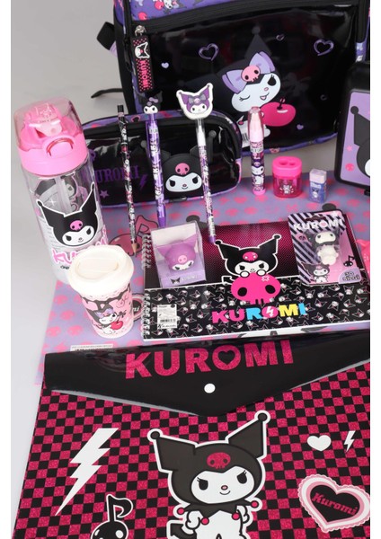 Yeni Sezon Lisanslı Kuromı "cherry" Özel Koleksiyon Full Premıum Okul Çantası,beslenme Kabı,kalem Çantası ve 500 ml Matara,beslenme Örtüsü,kırtasiye Okul Seti fiyatları