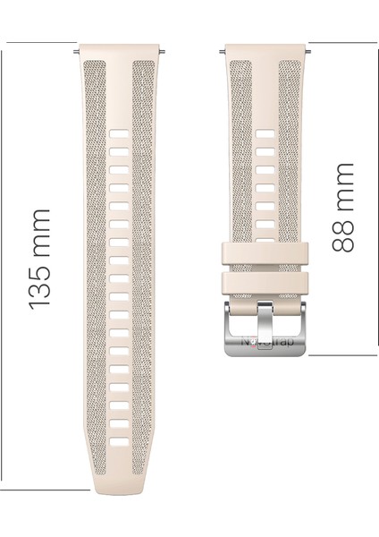 Amazfit Ile Uyumlu Bip 5/cheetah (Yuvarlak)/balance Kordon (22MM) Hybrid Dikişli Kumaş