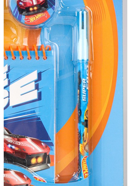 Dekomus Ile Yeni Sezon Lisanslı Hot Wheels Not Defteri, Geçmeli Kurşun Kalem,silgi ve Kalemtraş Kırtasiye Seti fırsatları