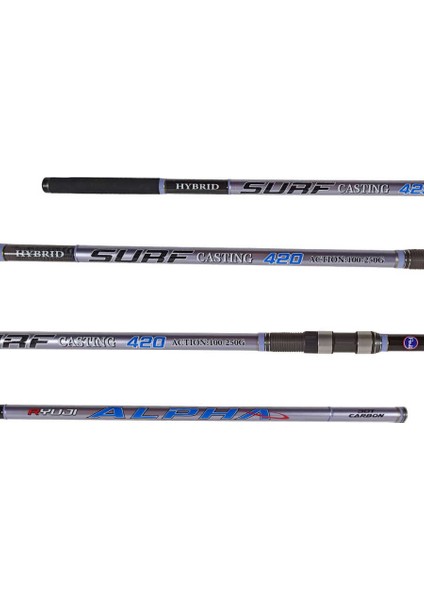 Ryujı Alpha Fujı 4.20M, 100-250GR, Hybrıd, 3p Surf Kamış Standart-Standart