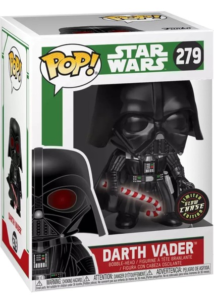 Star Wars: Holiday - Darth Vader With Candy Cane Glow-In-The-Dark Chase Funko Pop! Vinyl Figure (Bun