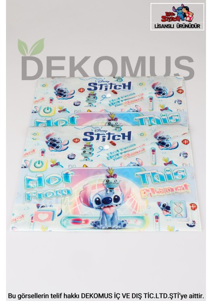 DEKOMUS İLE YENİ SEZON LİSANSLI STITCH TEKLİ ÇITÇITLI DOSYA fiyatları