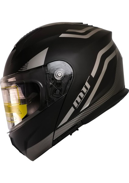-966-V2 Çene Açılır Kask (VX20 Grey)