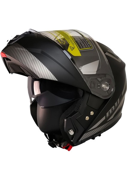 -966-V2 Çene Açılır Kask (VX20 Grey)