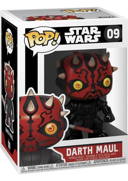 Visit The Funko Store Funko Pop Koruyucu Paketi – 1 Star Wars Darth Maul #09 Pop Heykelcik 9 cm Plas