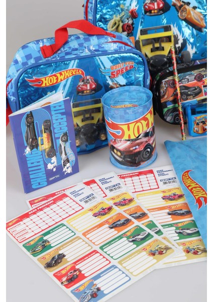 Lisanslı Hot Wheels Tek Bölmeli 32 cm Küçük Boy Anaokul,beslenme,kalem Çantası Ile Matara,beslenme Kabı ve Kırtasiye Seti Çıtçıt Dosya,kalem,silgi,kumbara,kalemtraş,resim Defteri,okul Etiketi fiyatları