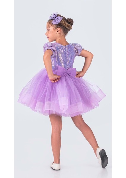 Tütü Gren Etekli Kız Çocuk Pul Payetli Kısa Kol Kikidi Elbise MNK0601 fiyatları