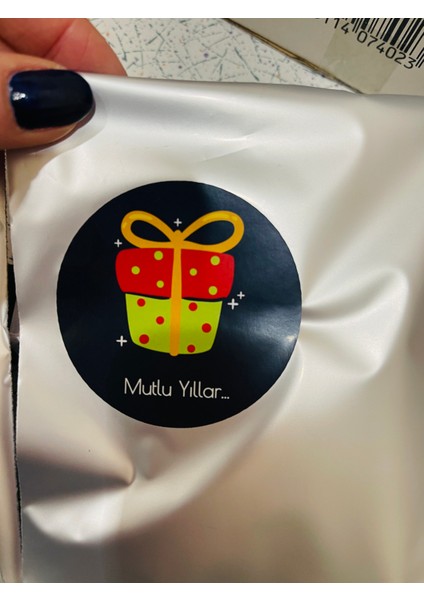 Yılbaşı Için Özel Tasarım Yapışkanlı Etiket / Sevimli Etiketler / Her Desenden 2 Adet Gelecektir fiyatları