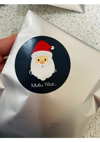 Yılbaşı Için Özel Tasarım Yapışkanlı Etiket / Sevimli Etiketler / Her Desenden 2 Adet Gelecektir modelleri