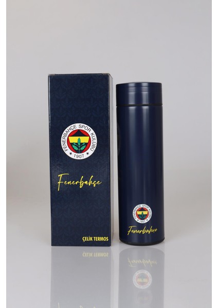 Yeni Sezon Lisanslı Fenerbahçe Logo Baskılı Çelik Termos 500 ml