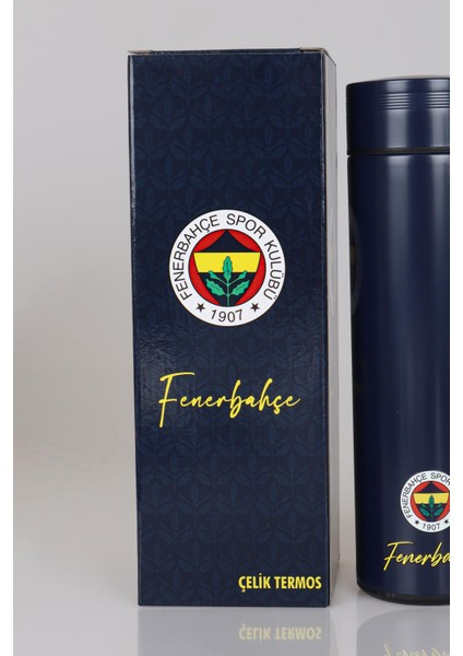 Yeni Sezon Lisanslı Fenerbahçe Logo Baskılı Çelik Termos 500 ml