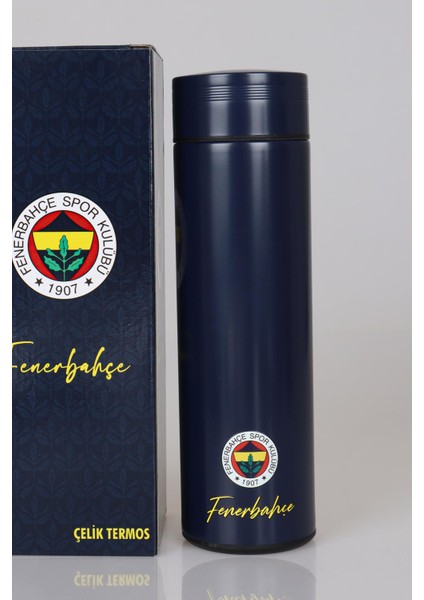 Yeni Sezon Lisanslı Fenerbahçe Logo Baskılı Çelik Termos 500 ml