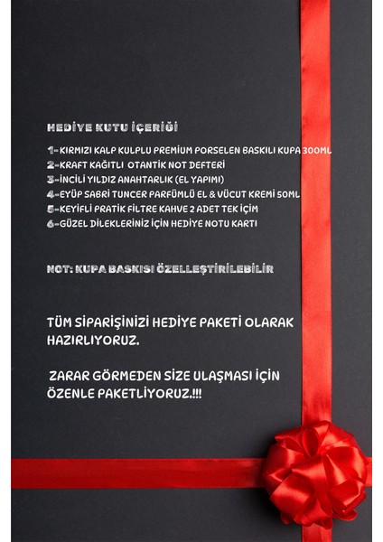 Kişiye Özel Kupa & Not Defteri & Anahtarlık & Parfümlü Krem & Filtre Kahve & Anneye Seti