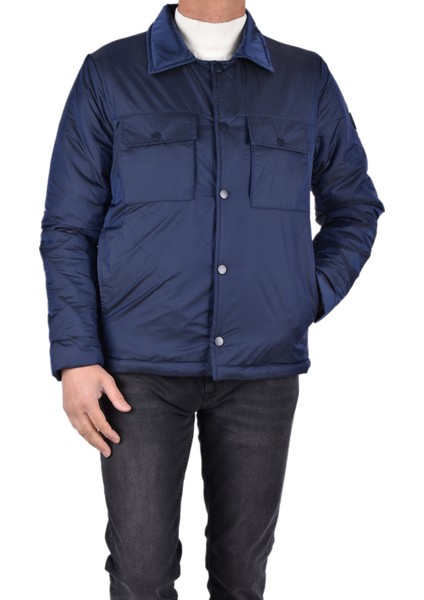 BRG-80156 Mevsimlik Cepli Mont/lacivert/3xl