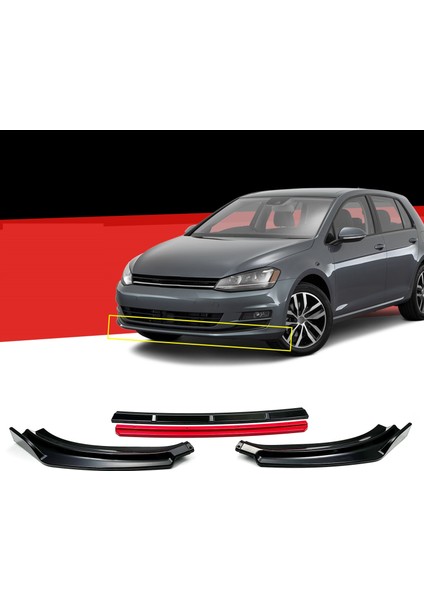 Vw Golf 7,5 Abs Plastik Ön Tampon Alt Lip 3 Prç. 2018-2020 A+Kalite fiyatları