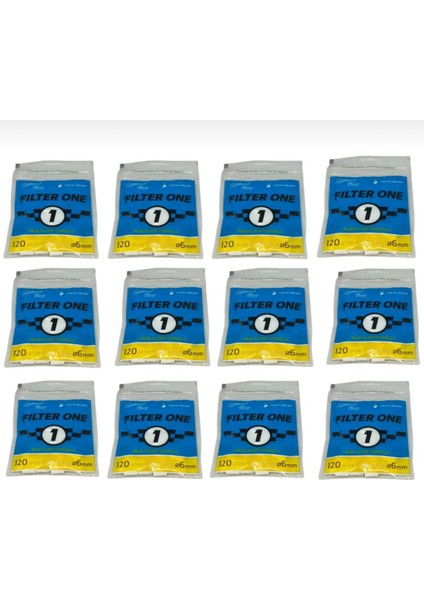 12 Adet Filter One 6mm Slim Sigara Filtresi (120X12)