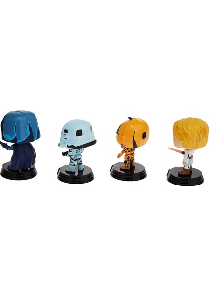 Star Wars Pack 4 Figür Pop! Filmler Vinil Retro Serisi 9 cm