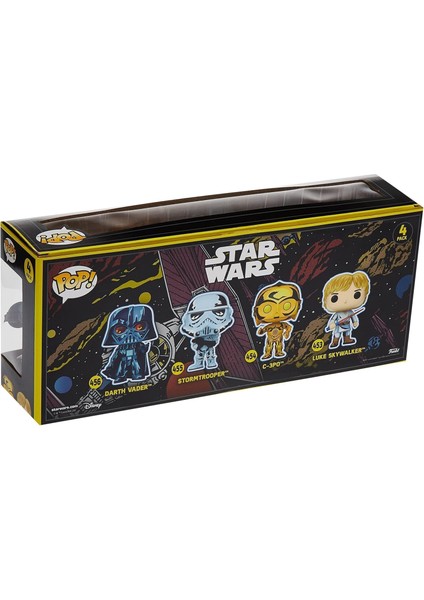 Star Wars Pack 4 Figür Pop! Filmler Vinil Retro Serisi 9 cm