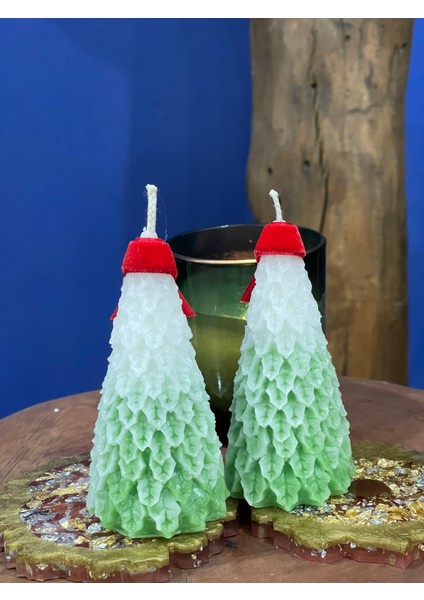 Happy New Year 2'li Yılbaşı Ağacı Dekoratif Mum Seti (Yeni Yıl-Mutlu Yıllar) fırsatları