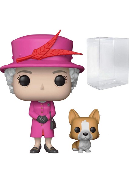 Pop The Royal Family - Queen Elizabeth Ii With Corgi Funko Pop! Vinil Figür (Uyumlu Pop Kutusu Koruy