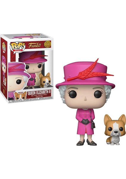 Pop The Royal Family - Queen Elizabeth Ii With Corgi Funko Pop! Vinil Figür (Uyumlu Pop Kutusu Koruy