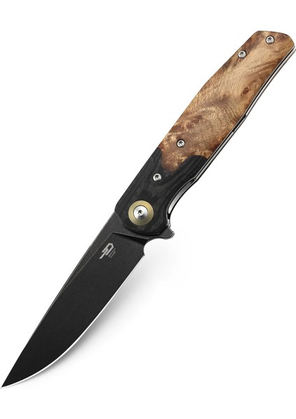 Ascot BG19E Karbon Fiber ve G10+ Lightburl Ahşap Saplı Ara Katman 3,82'' 14C28N Çakı modelleri
