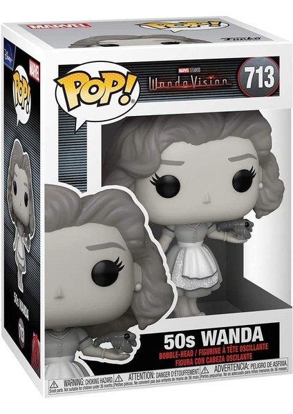 Wanda 50S B&w Pop #713 Pop Tv: Wanda Vision Vinyl Figure (Bundled With Ecotek Protector To Protect D
