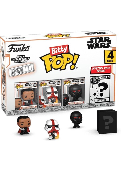 Bitty Pop! Mandalorian Mini Koleksiyon Oyuncakları 4'lü Paket - Moff Gideon, Yakma Fırını Stor