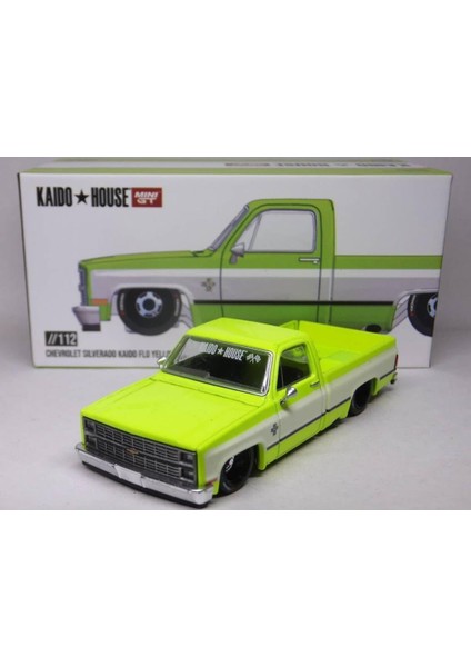 Kaido House /112 Chevrolet Silverado Kaido Flo Yellow V1 Model Araba
