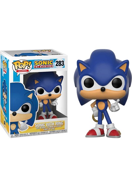 Pop! Oyunlar: Sonic The Hedgehog - Halkalı Sonic Vinil Figür (Koruyucu Pop Kılıflı)