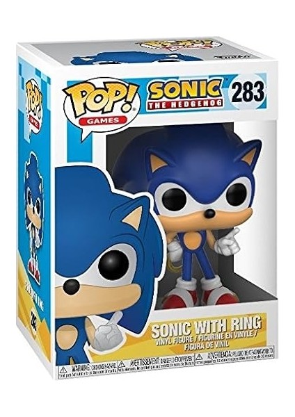 Pop! Oyunlar: Sonic The Hedgehog - Halkalı Sonic Vinil Figür (Koruyucu Pop Kılıflı)
