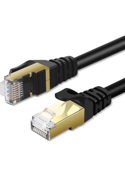 Cat 7 Ethernet Kablosu Altın Uçlu Kırılmaya Dayanıklı Internet Vdsl Gigabit Ağ Kablosu 1.5metre