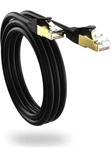 Cat 7 Ethernet Kablosu Altın Uçlu Kırılmaya Dayanıklı Internet Vdsl Gigabit Ağ Kablosu 1.5metre