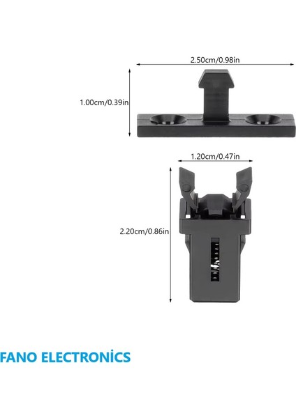 : Fano-10 Ad. Takım Siyah Küçük Kilit Anahtar Klima Set Üstü Kutusu Tv DVD Evd Kapı Kapağı Için Kendi Kendini Kilitleyen