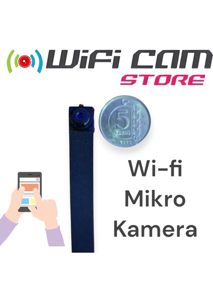 Wifi Mikro Kamera Dahili Batarya Uzaktan Canlı Izleme Sd Karta Kayıt