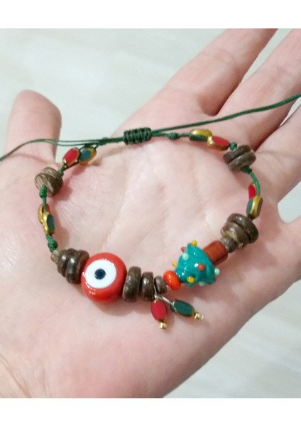 Murano Cam Çam Ağacı Çek Cam ve El Yapımı Cam Nazar Boncuklu Yılbaşı Bileklik indirimleri