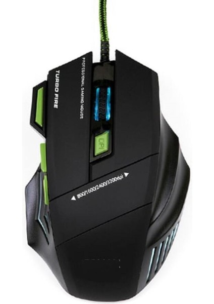Oyuncu Rgb Işıklı USB Kablolu Klavye + Mouse Set Mekanik Hisli Klavye Win 10/11
