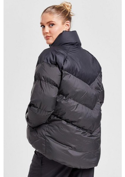 Therma-Fit Windpuffer Grid Siyah Bol Kesim Kadın Spor Mont