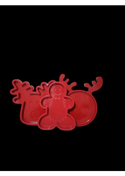 Yılbaşı Eğlencesi Servis Seti - Kırmızı ( Kırılmaz ) fiyatları