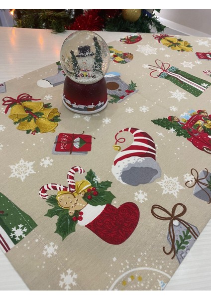 Yılbaşı Runner Kırmızı Yeşil Bej modelleri