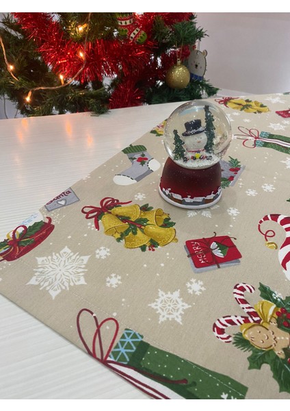 Yılbaşı Runner Kırmızı Yeşil Bej fırsatları