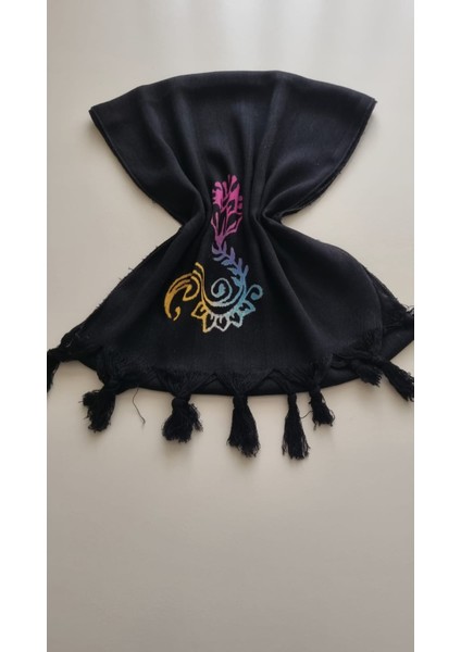 Tahta Baskılı Çiçek Desenli El Yapımı Fular modelleri