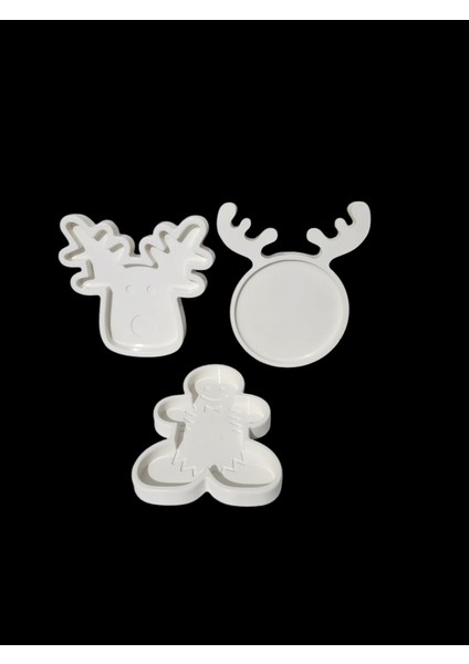 Yılbaşı Eğlencesi Servis Seti - Beyaz ( Kırılmaz )