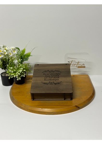 Kur'an-I Kerim Seti Kadife Kaplı Bilgisayar Hatlı Ahşap Plaket Kutulu - Kırmızı modelleri