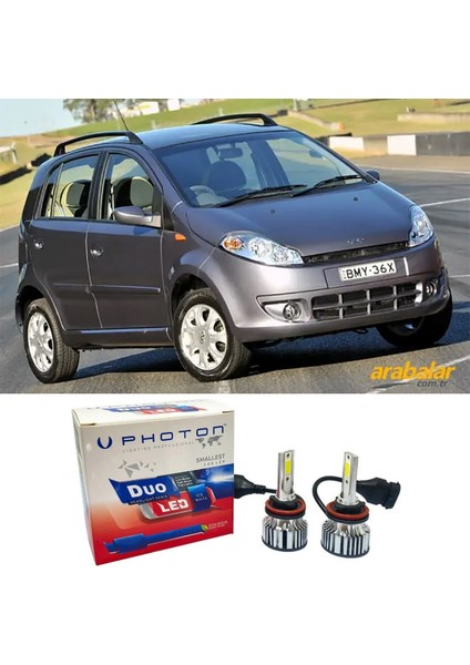 Chery Kimo LED Xenon Uzun Far Ampulü H1 Duo Yeni Seri Beyaz