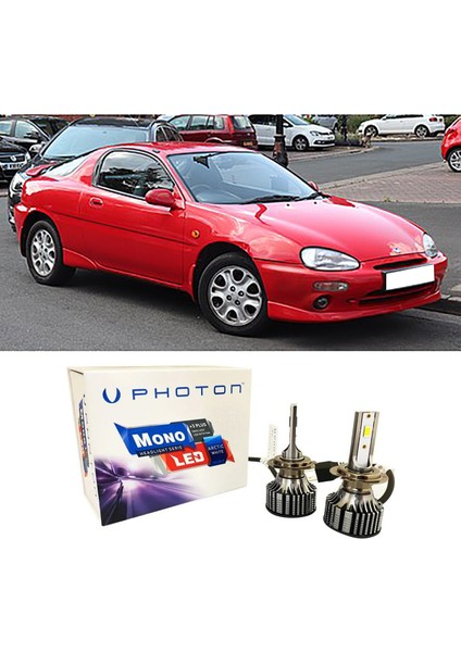 Mazda Mx3 LED Xenon Uzun + Kısa Far Ampulü H4 Mono Yeni Seri Beyaz